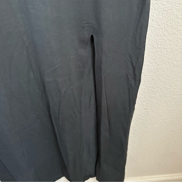 Athleta Sz Small Grey V Neck Dress Split - Picture 6 of 8
